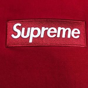 Supreme red on red bogo hoodie